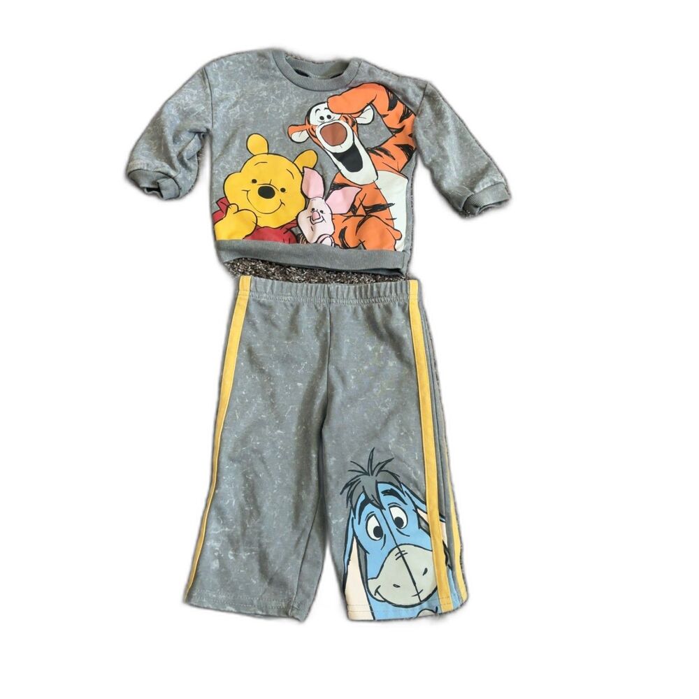 Disney Winne the Pooh 2 Piece Outfit Set 12 Months Tigger Eeyore Piglet